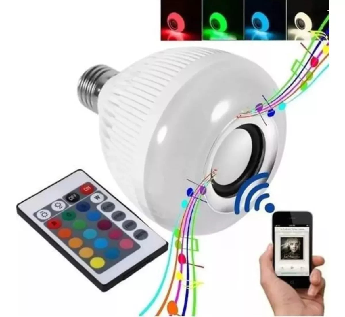 BOMBILLO PARLANTE BLUETOOTH RGB